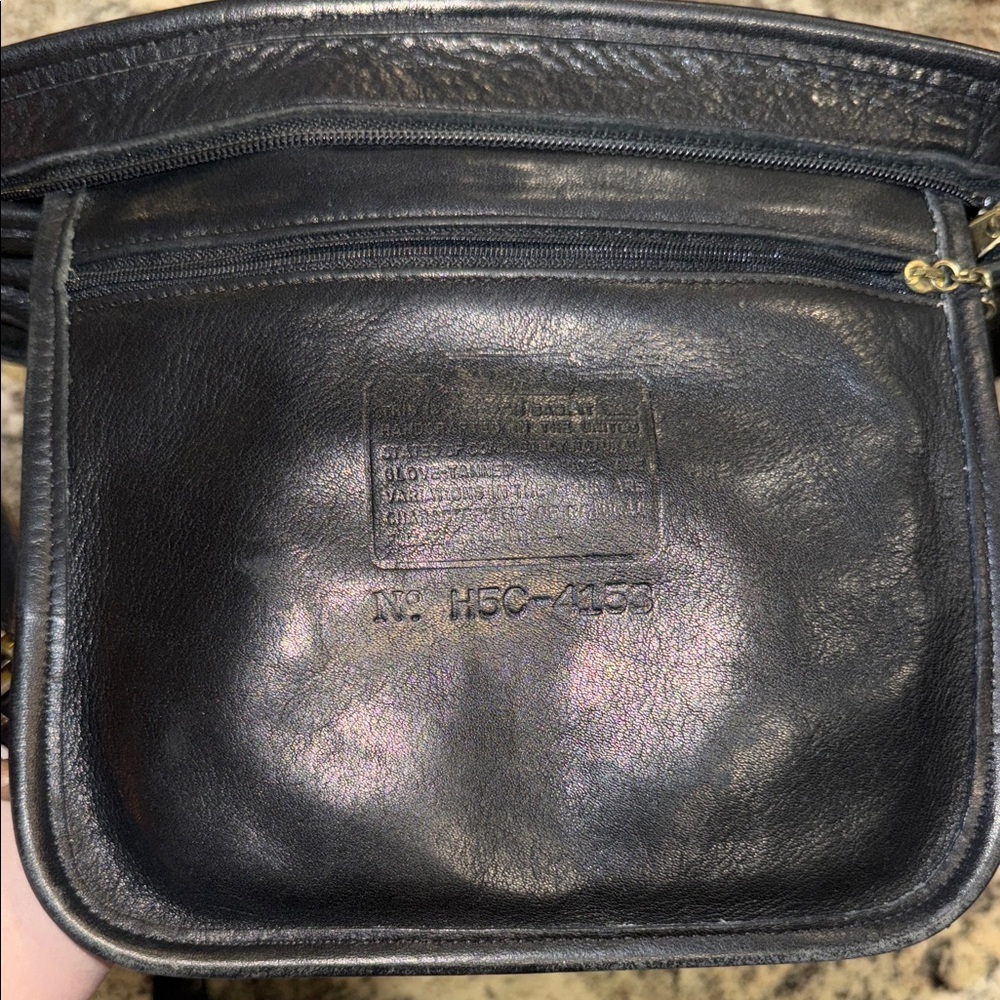 Vintage COACH BLEECKER 4153 Smooth Leather Bucket Shoulder Bag Handbag BLACK - Picture 3 of 5